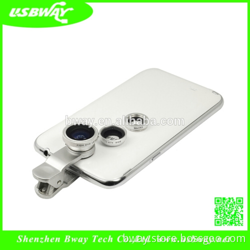 Cheap goods from china 3 In 1 Mobile Lens Kit for Smartphone,Universal Clip Mobile Phone Lens with cool disign Macro Len
